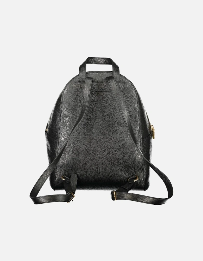 Leather Biker Jacket with Zipper Detailing Women - Black Backpacks