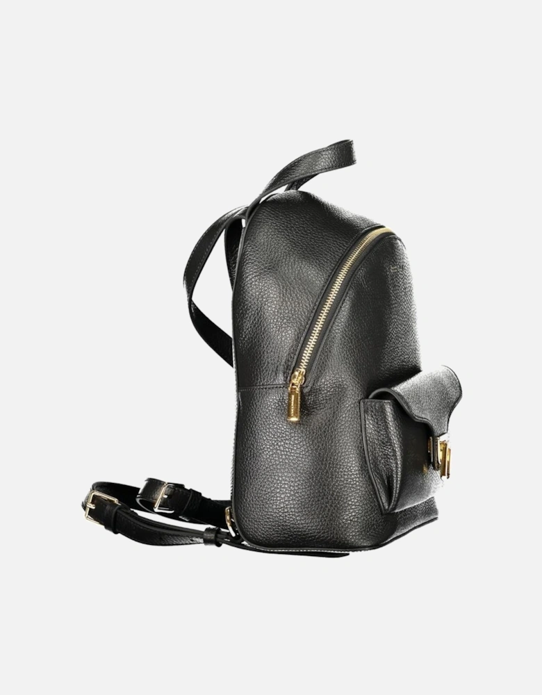 Leather Studded Crossbody Bag with Chain Strap Women - Black Backpacks