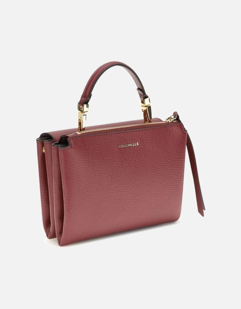 Calfskin Arlettis Handbag with Gold-Plated Closure Women - Brown