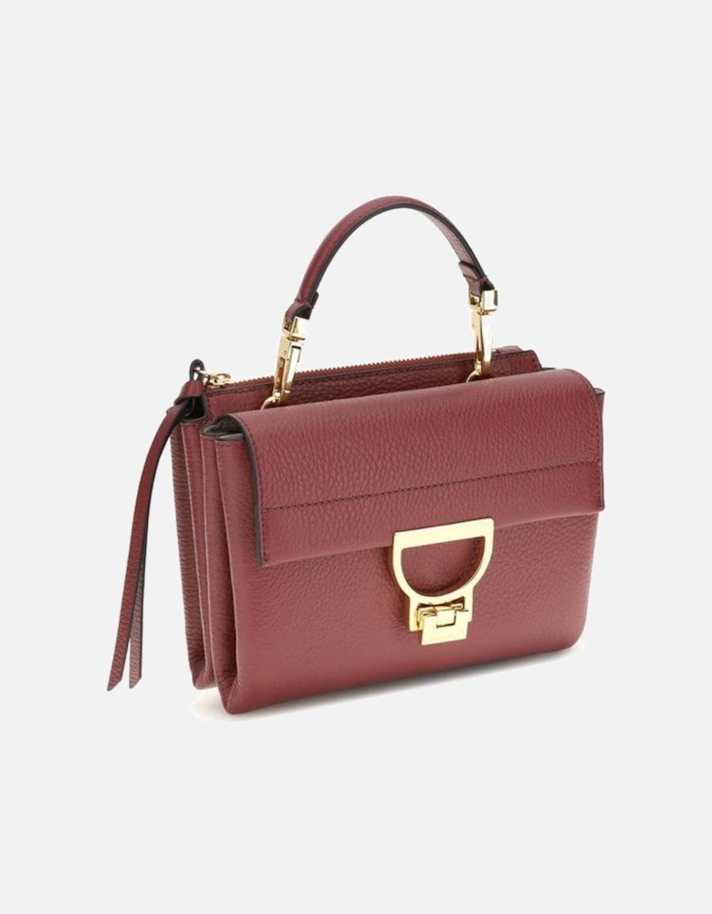 Calfskin Arlettis Handbag with Gold-Plated Closure Women - Brown