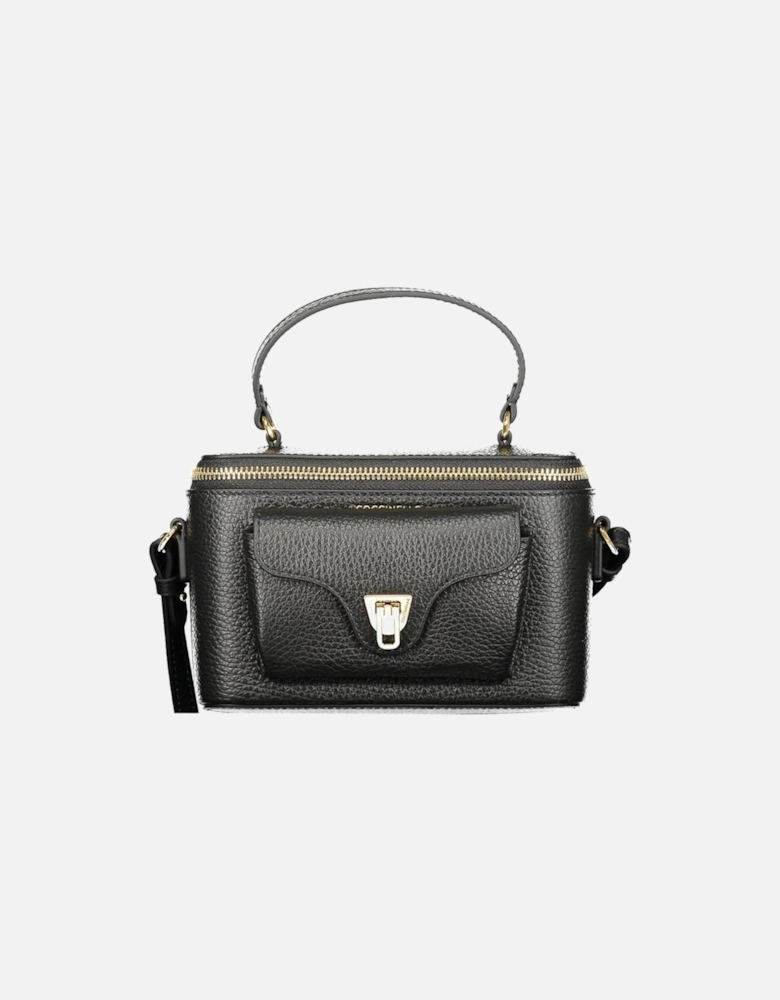 Leather Ankle Boots with Block Heel Women - Black Handbags