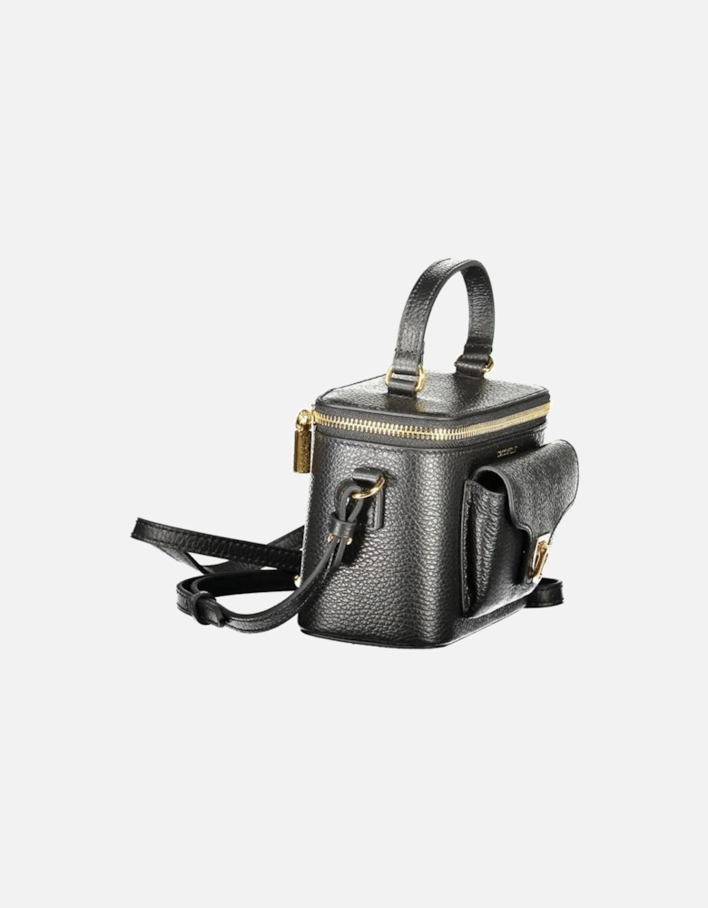 Leather Ankle Boots with Block Heel Women - Black Handbags
