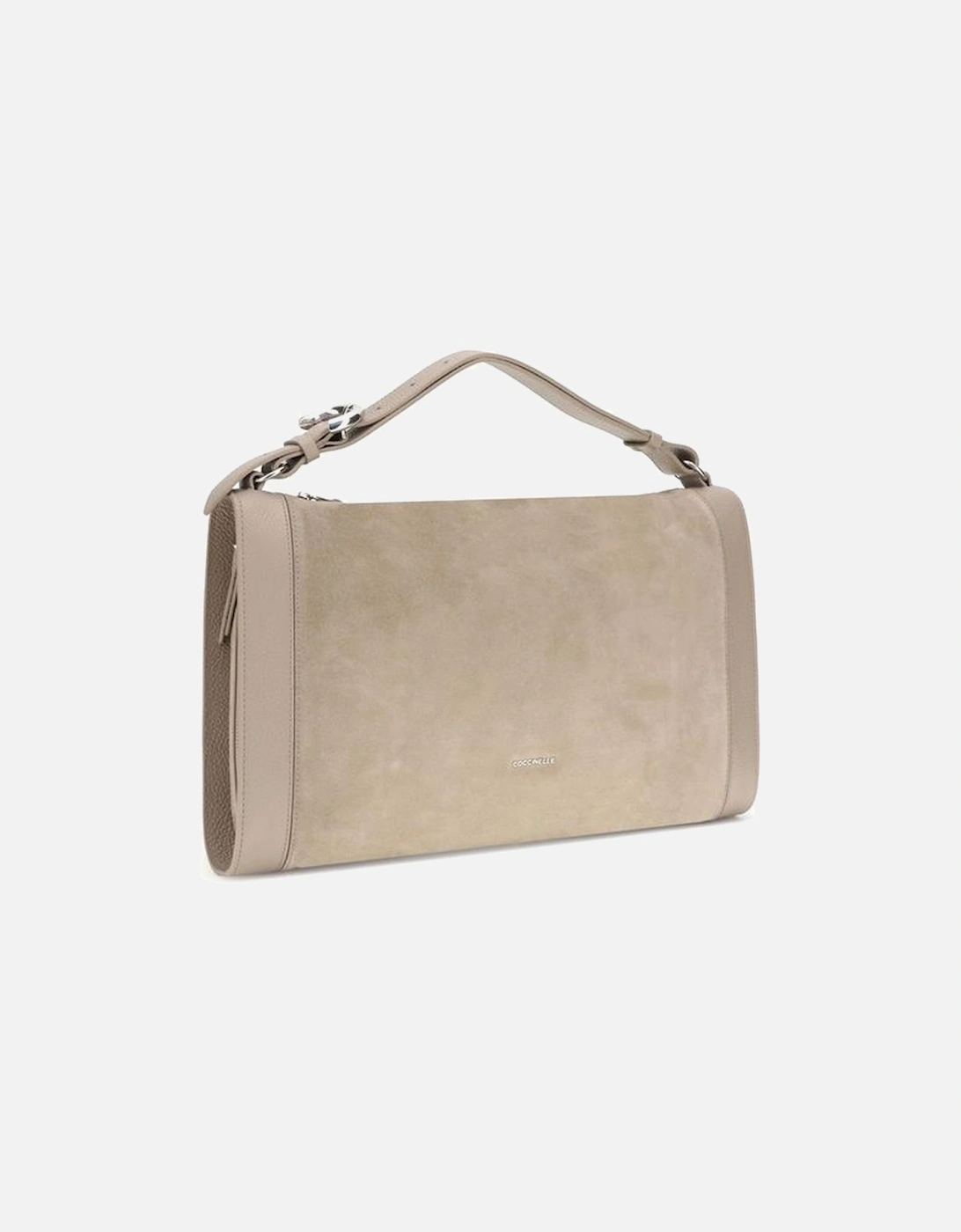 Leather Biker Jacket with Zipper Detailing Women - Beige Handbags