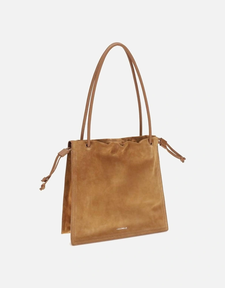 Leather Lace-Up Ankle Boots Women - Beige Shoulder Bags
