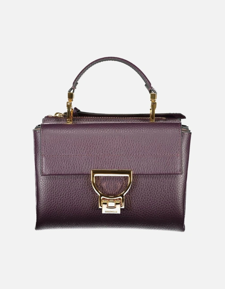 Leather Platform Ankle Boots with Buckle Detail Women - Purple