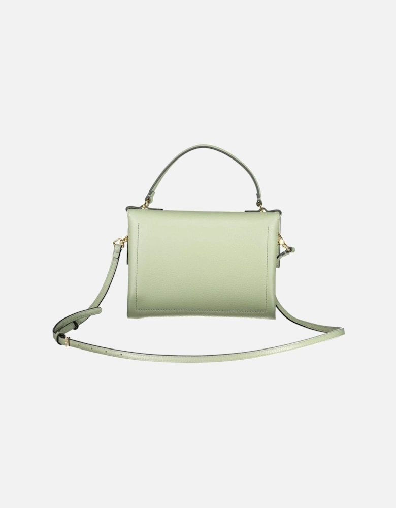 Leather Biker Jacket with Silver Hardware Women - Green Handbags