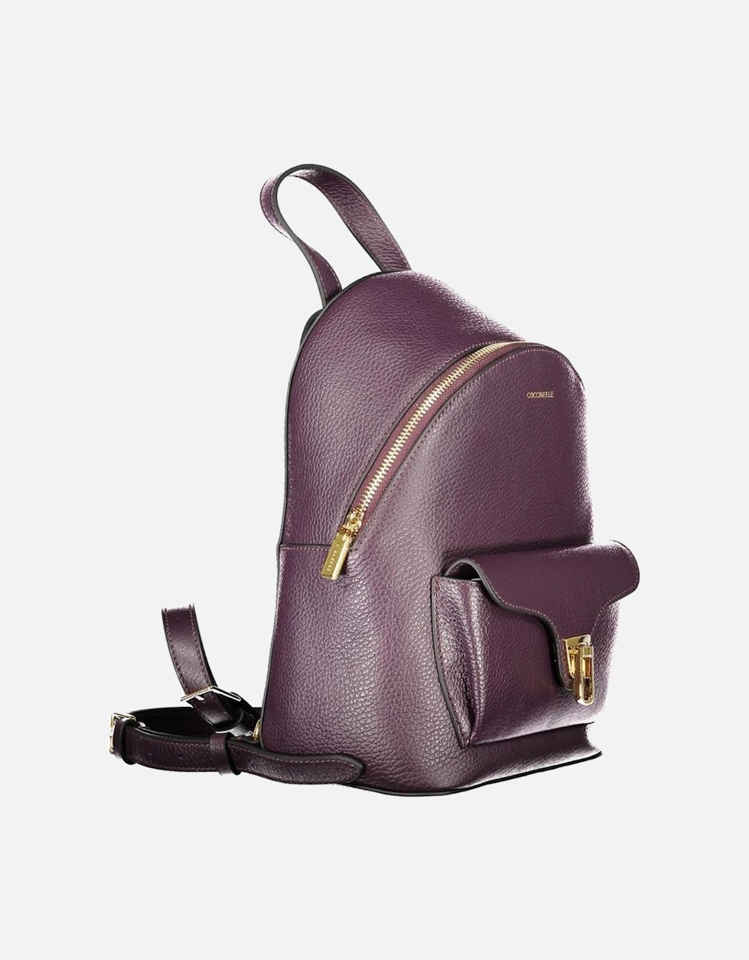 Leather Biker Jacket with Zip Detailing Women - Purple Backpacks