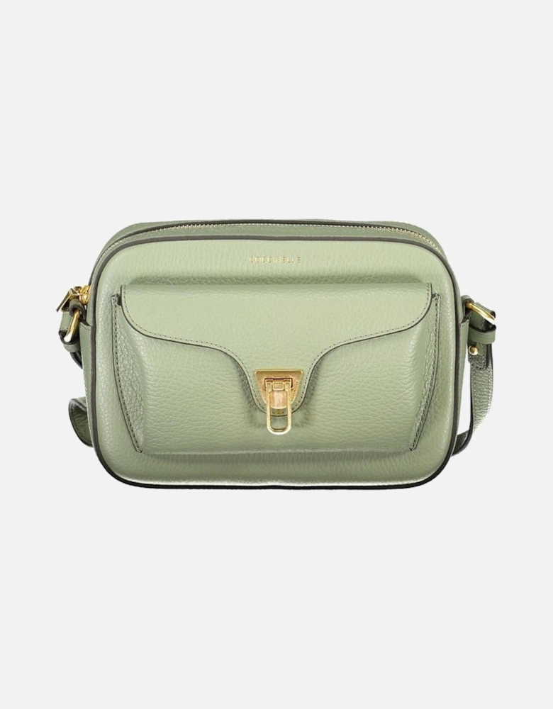 Leather Ankle Boots with Side Zipper Women - Green Handbags