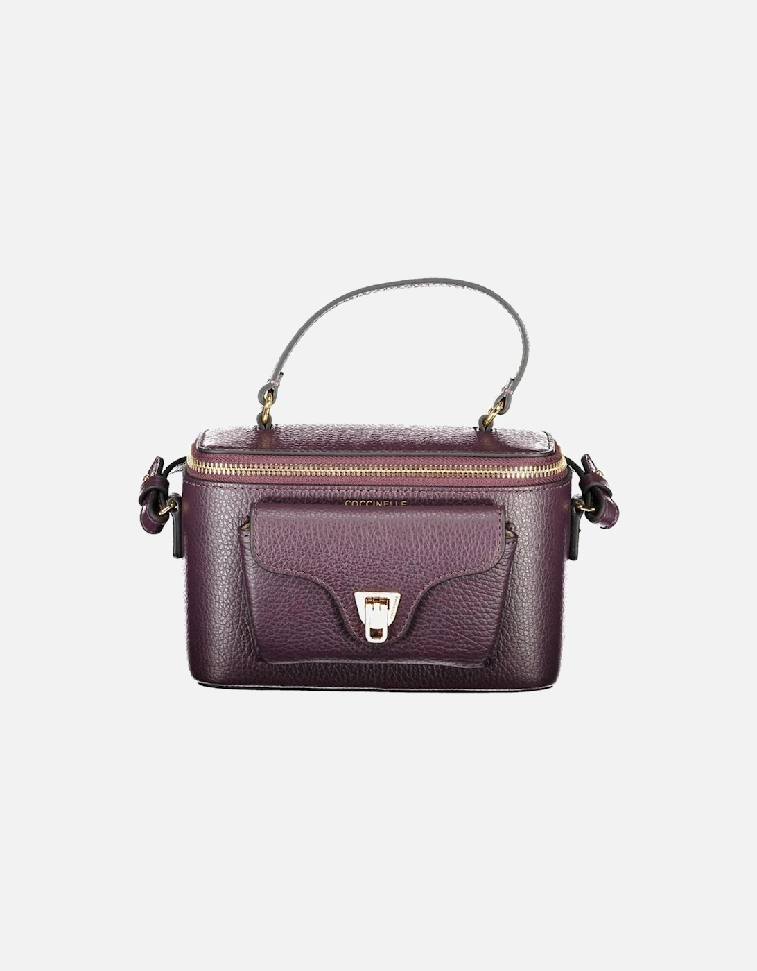Leather Biker Jacket with Zipper Detailing Women - Purple Handbags, 3 of 2