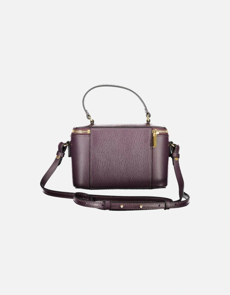 Leather Biker Jacket with Zipper Detailing Women - Purple Handbags