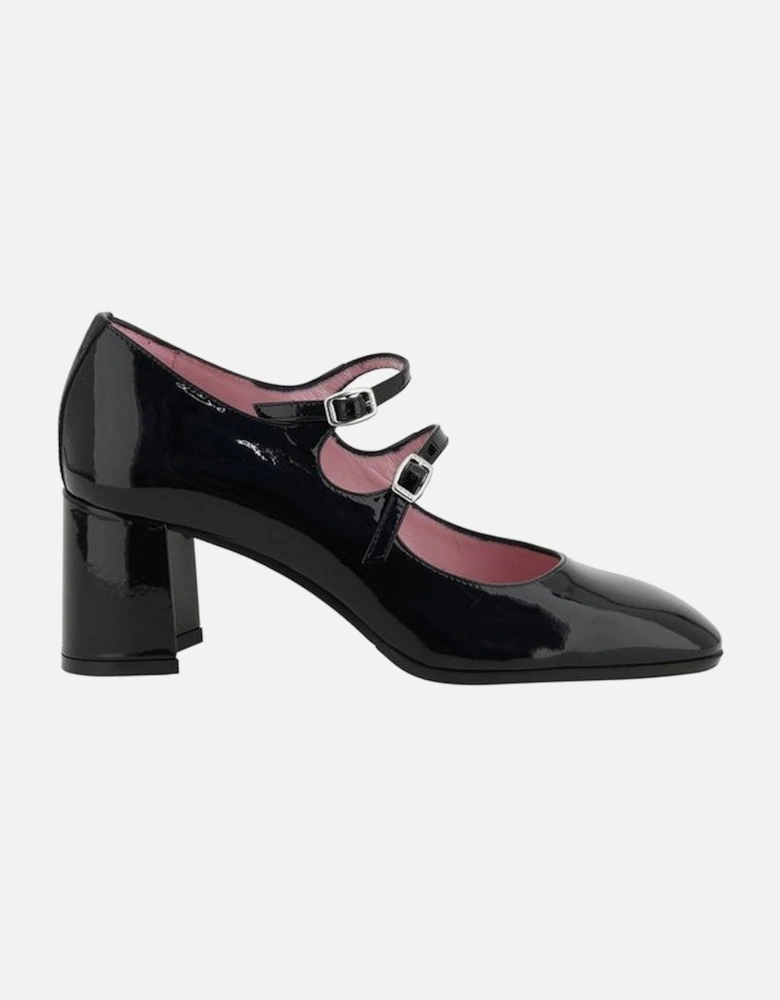 Leather Ankle Boots with Block Heel Women - Black Pumps