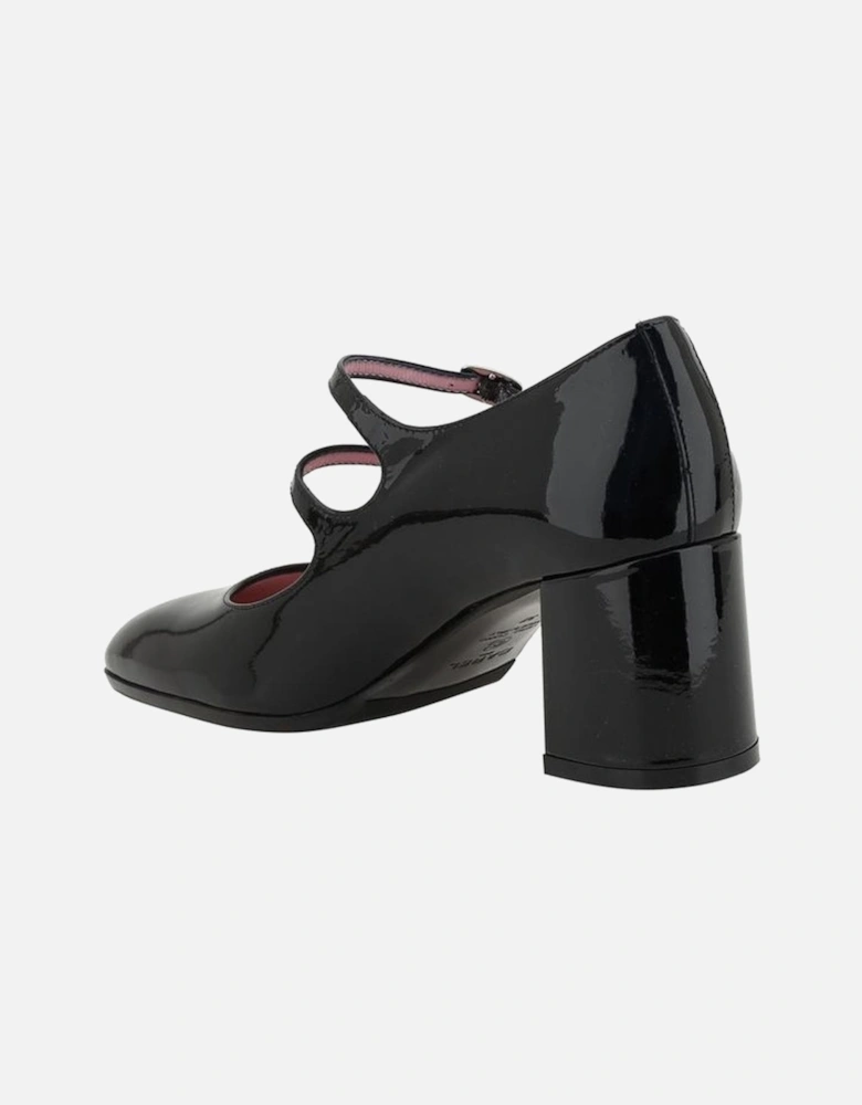 Leather Ankle Boots with Block Heel Women - Black Pumps