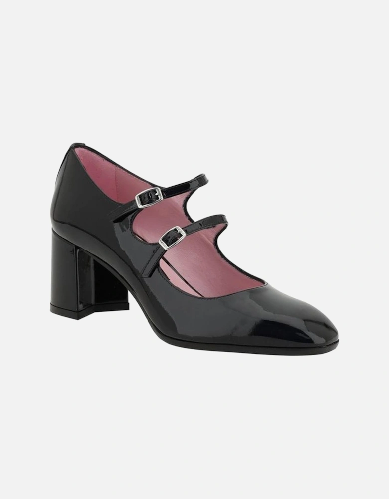 Leather Ankle Boots with Block Heel Women - Black Pumps