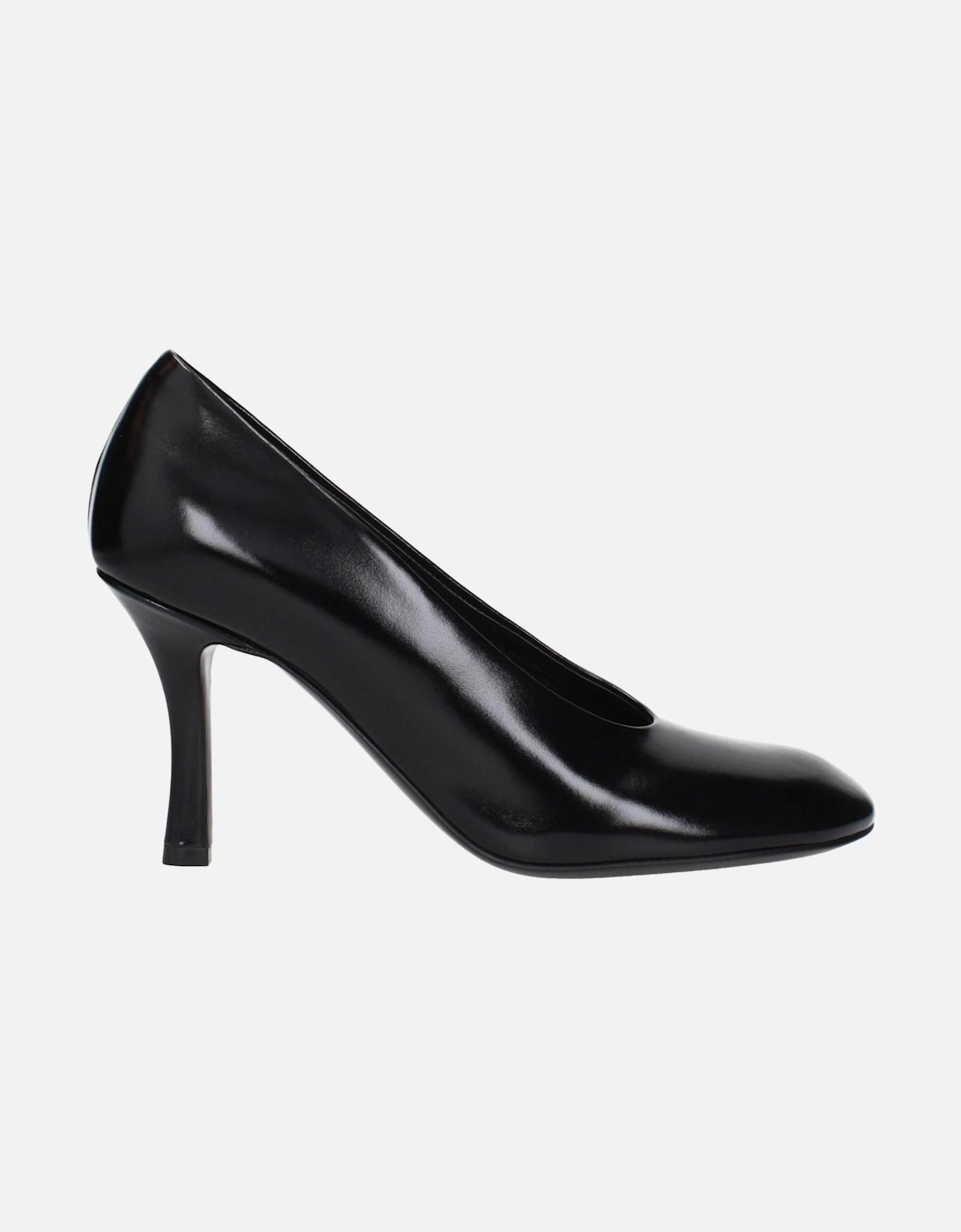 Leather High Heel Pumps Women - Black, 6 of 5