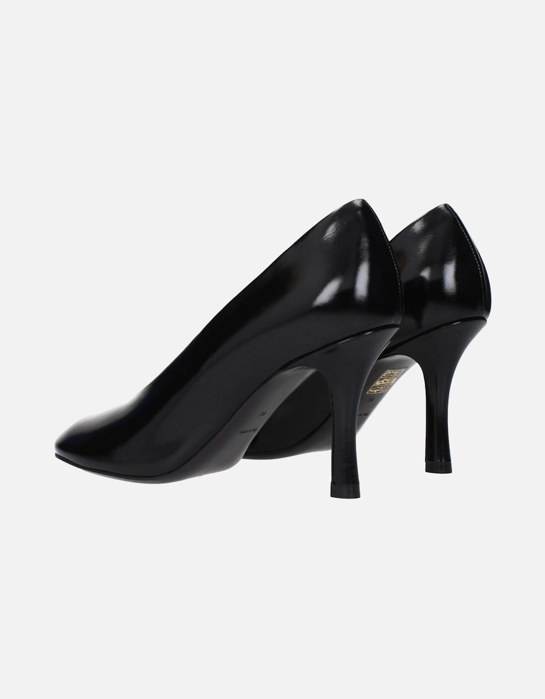 Leather High Heel Pumps Women - Black