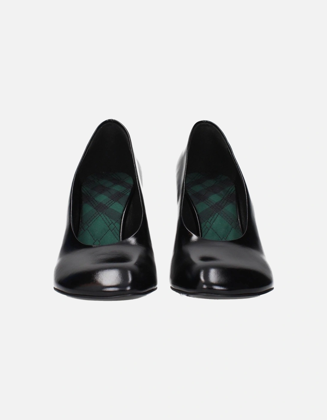 Leather High Heel Pumps Women - Black