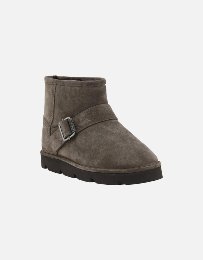 Leather Lace-Up Ankle Boots Women - Brown