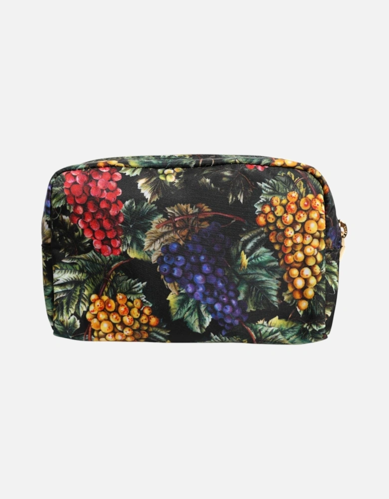 Grape Print Clutch Bag with Gold Hardware Women - Multicolor