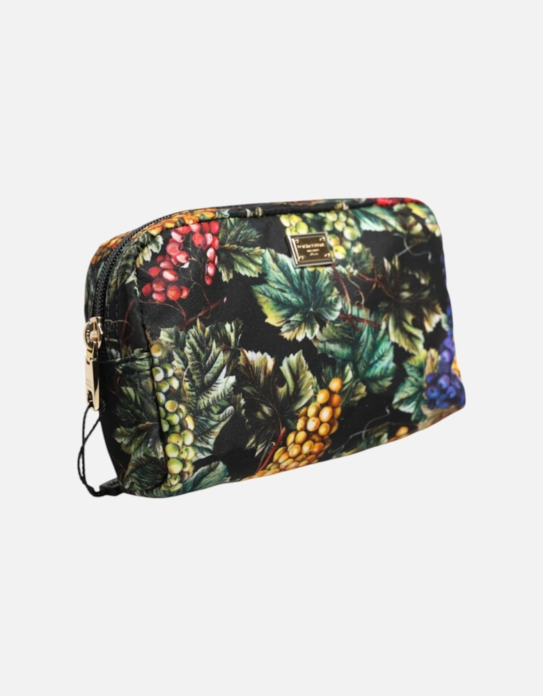 Grape Print Clutch Bag with Gold Hardware Women - Multicolor