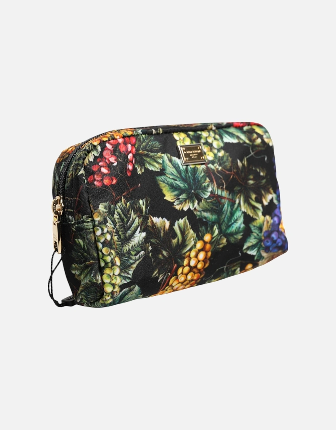 Grape Print Clutch Bag with Gold Hardware Women - Multicolor