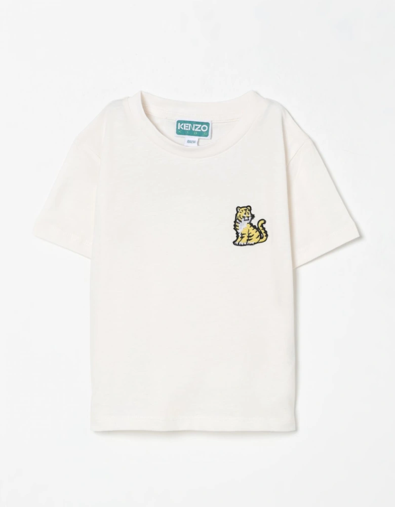 Kids Tiger Embroidered Tee