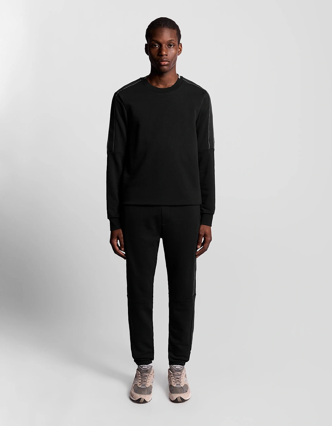 Lyle And Scott Men's Black Sports Tape Joggers - : 32/30/31 S