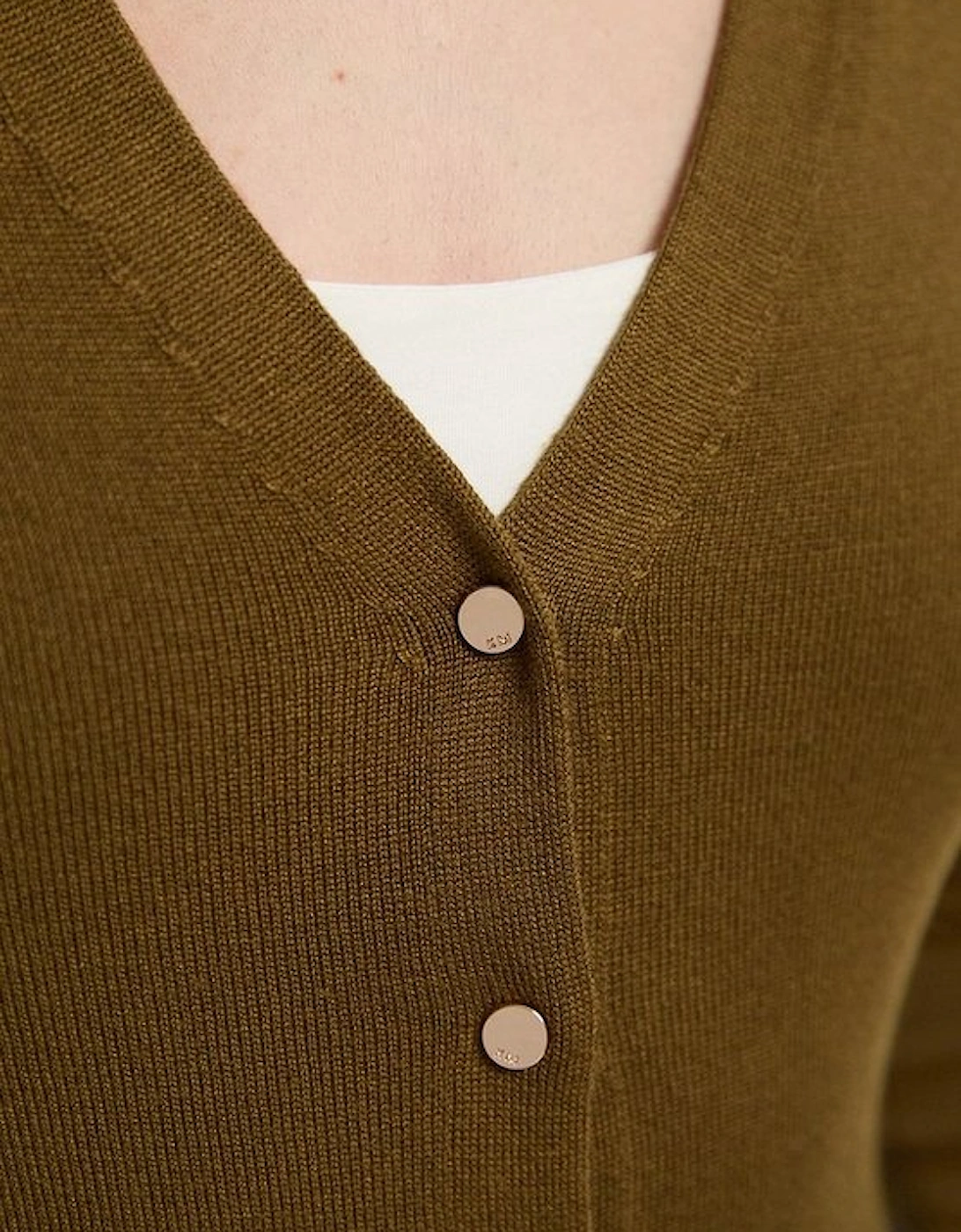 Viscose Blend Knitted Button Detail Cardigan