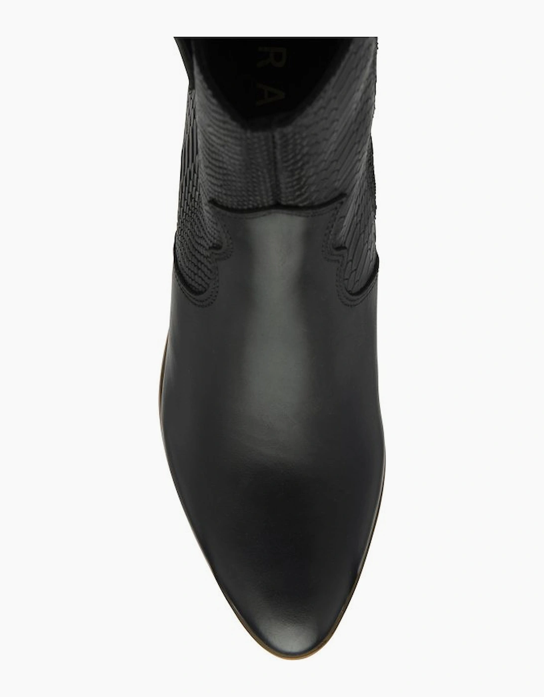 Ravel Women's Black 'Dorey' Leather Heeled Ankle Boots In | Size: 4 - Image 2