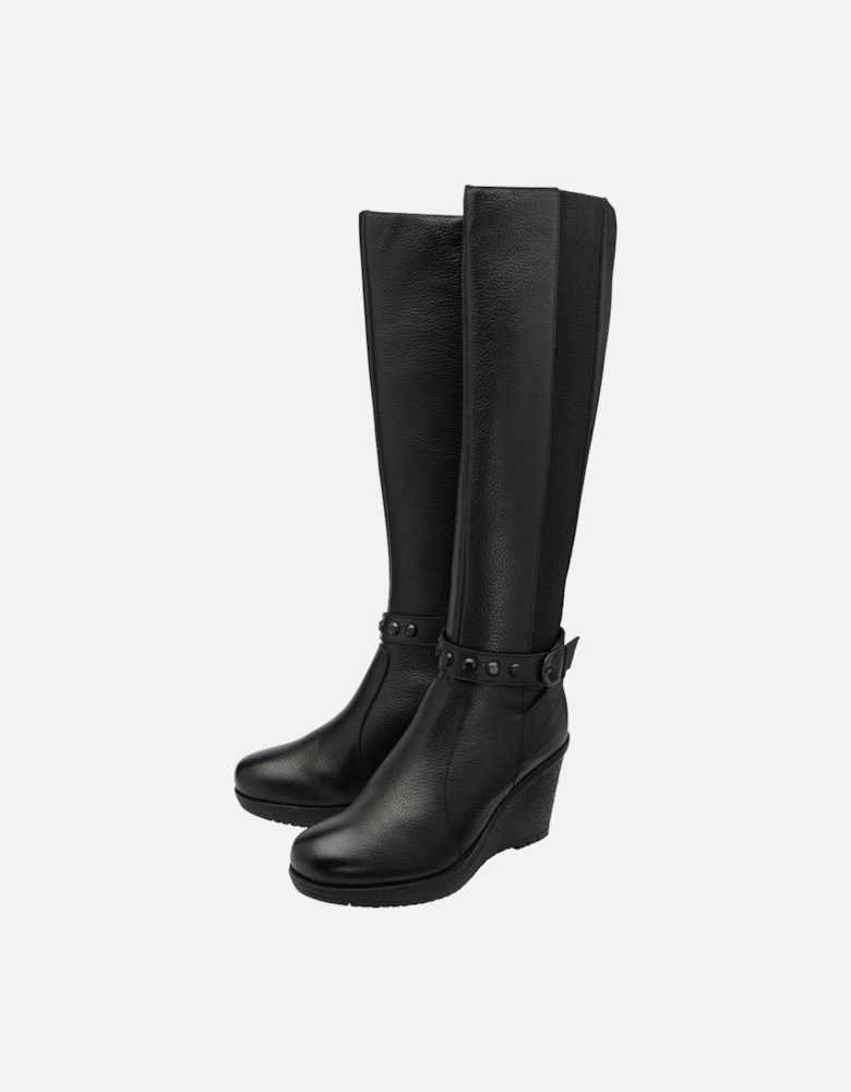 Arkle Womens Knee High Wedge Boots