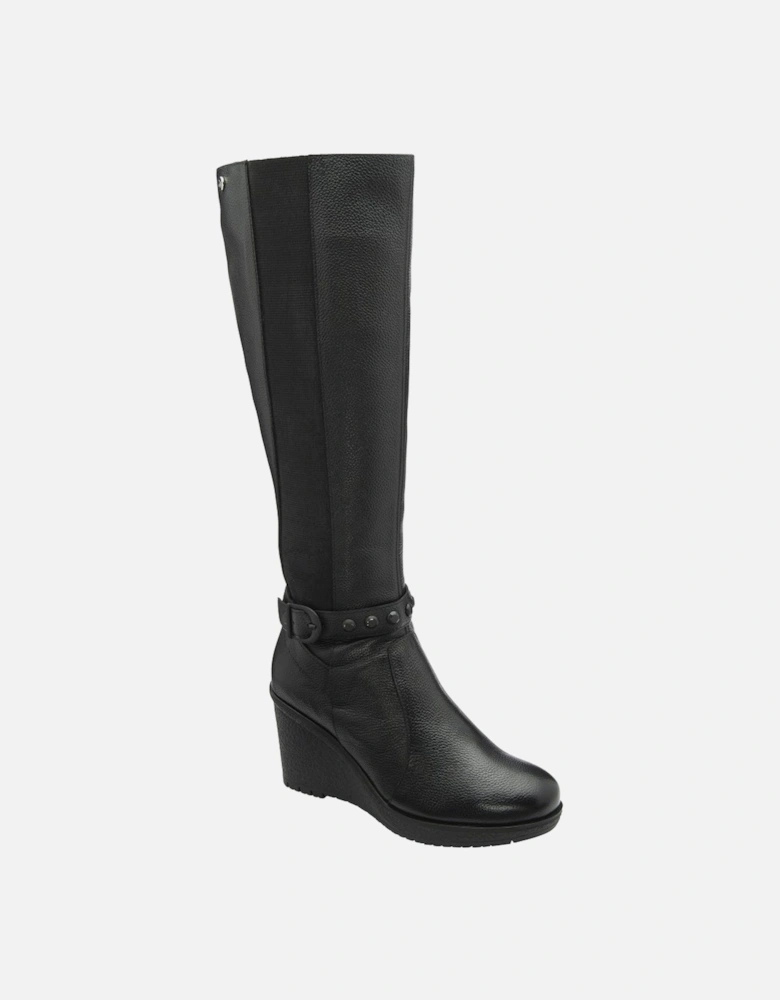 Arkle Womens Knee High Wedge Boots