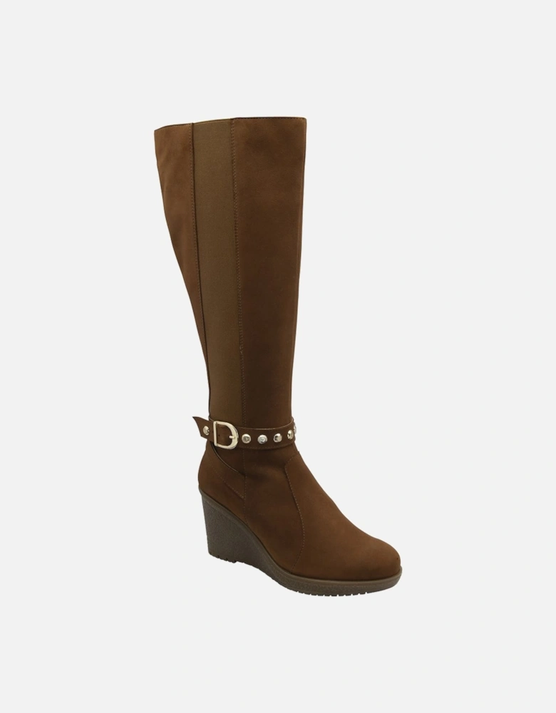 Arkle Womens Knee High Wedge Boots