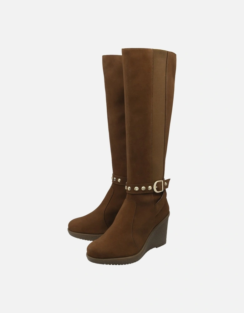 Arkle Womens Knee High Wedge Boots