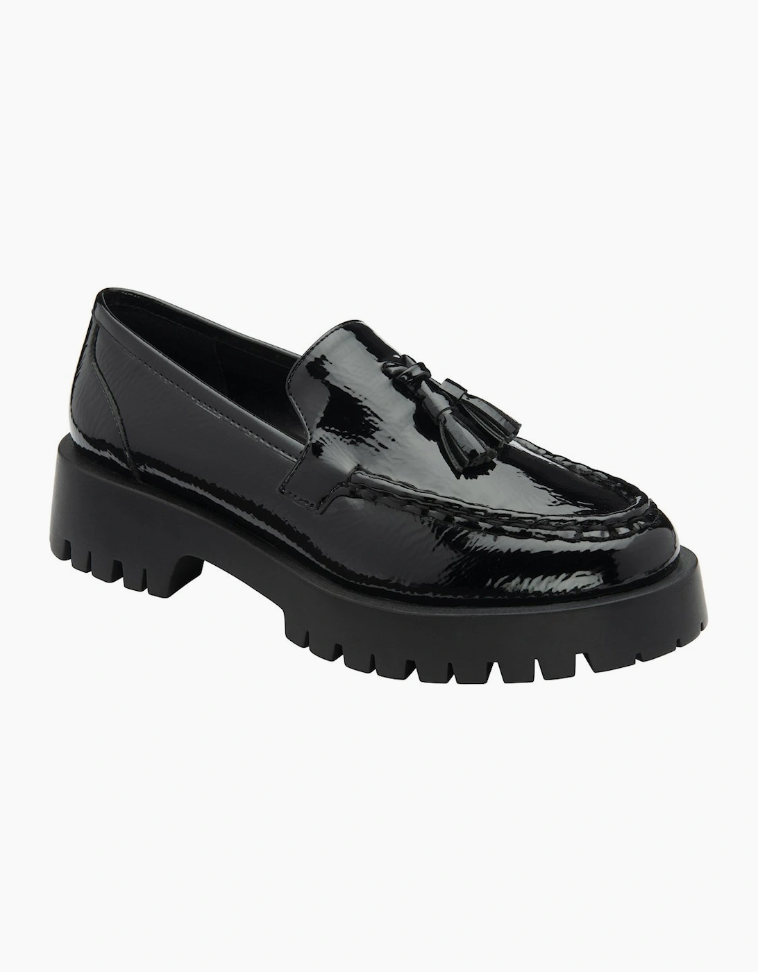 Ravel Women's Black Ord Chunky Loafers  Size 8