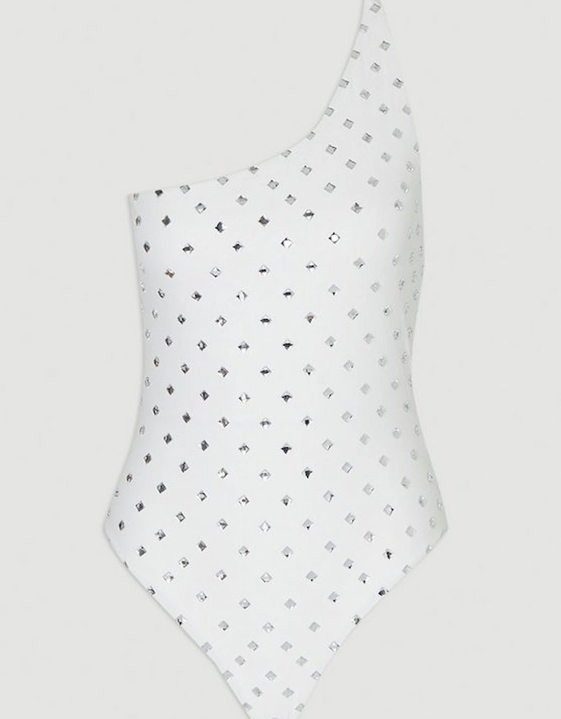 Stud One Shoulder Swimsuit, 2 of 1