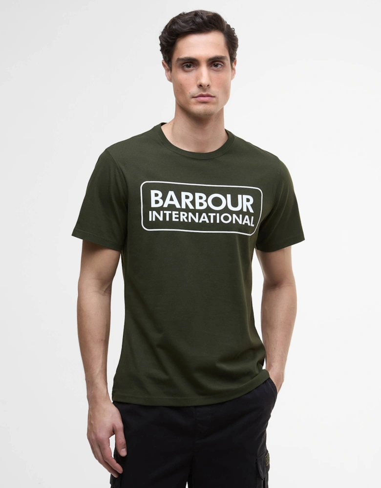 Essential Large Logo Mens T-Shirt - Sage/White