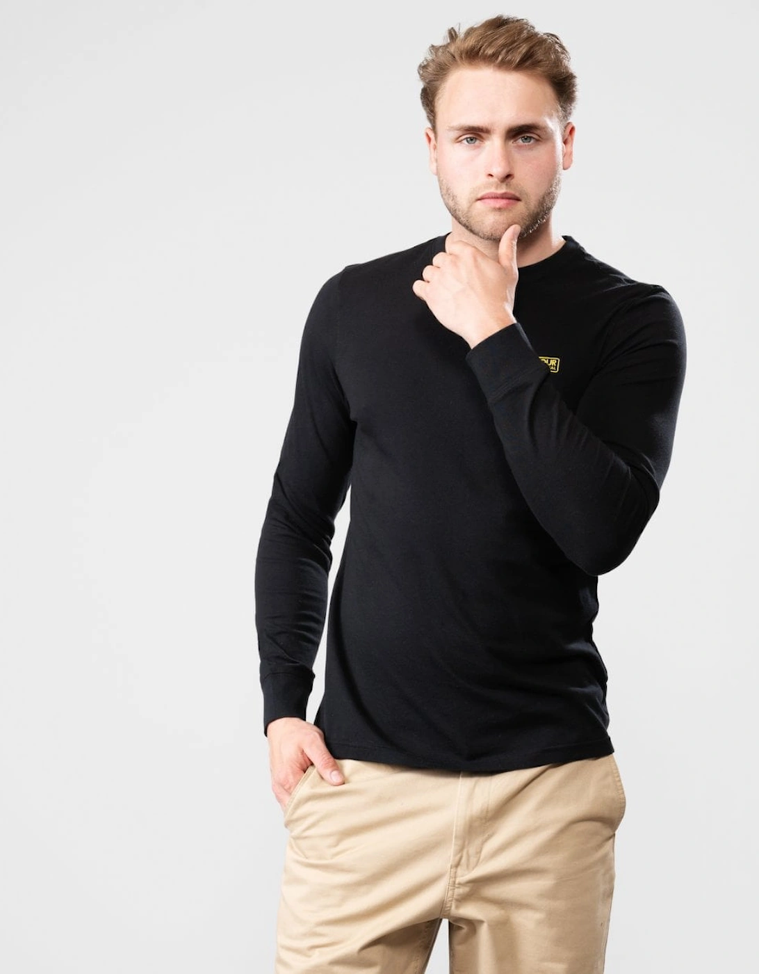 Logo Mens Long Sleeve T-Shirt - Black, 6 of 5