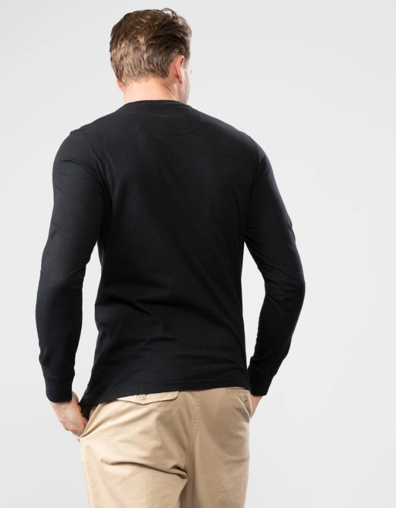 Logo Mens Long Sleeve T-Shirt - Black
