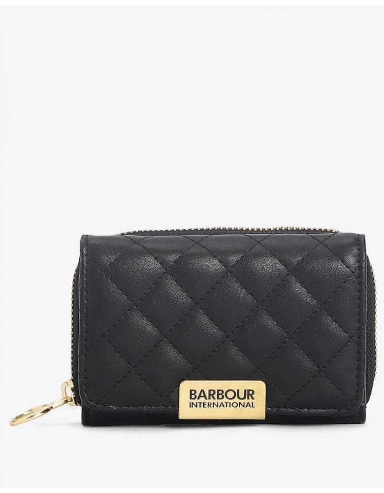 Aurora Womens Tri-Fold Purse - Black