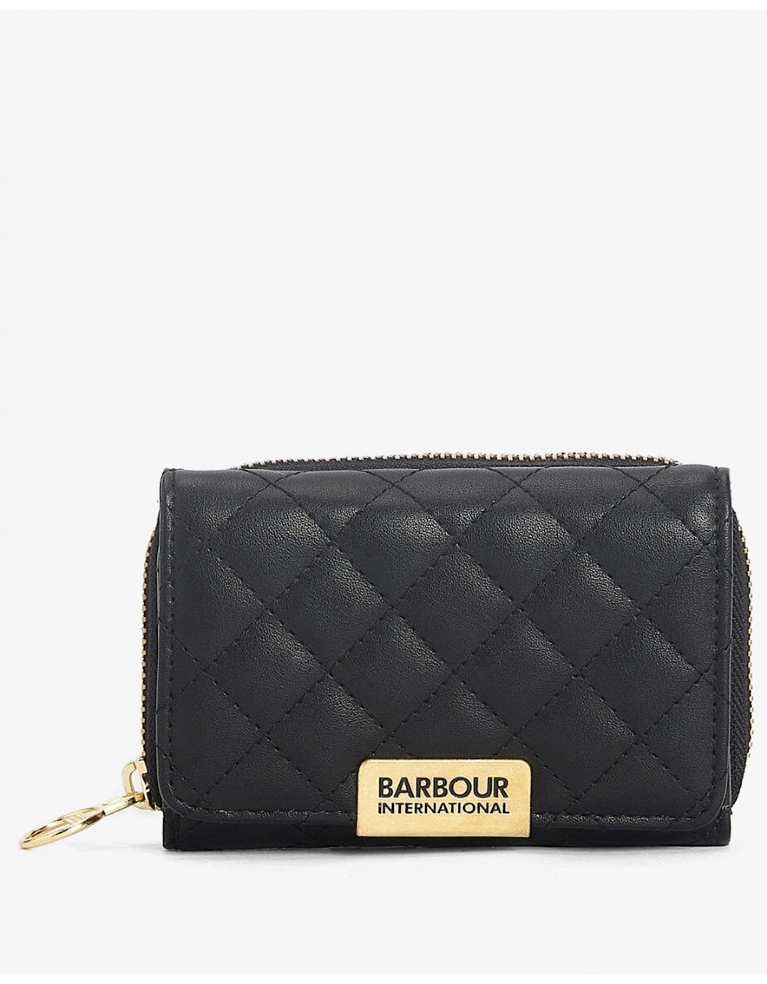 Aurora Womens Tri-Fold Purse - Black, 10 of 9