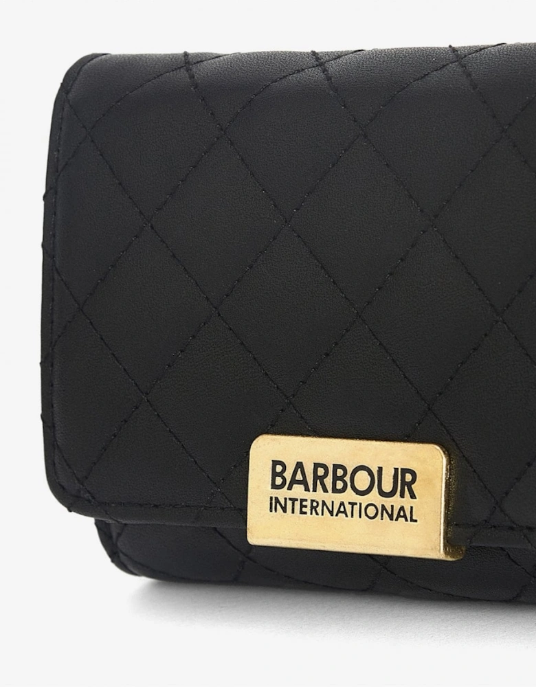 Aurora Womens Tri-Fold Purse - Black