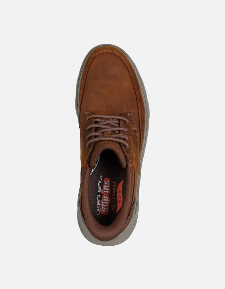 Arch Fit Garza Rowan Leather Men's Dark Brown Lace-Up Shoes