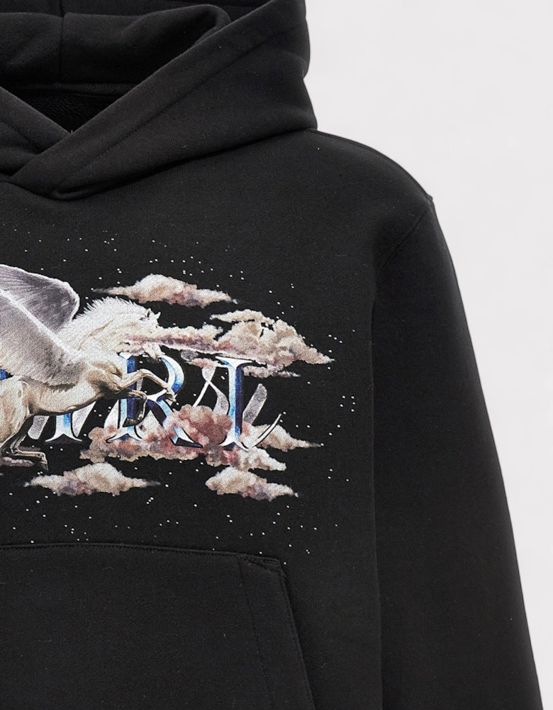 Pegasus Script Hoodie Black