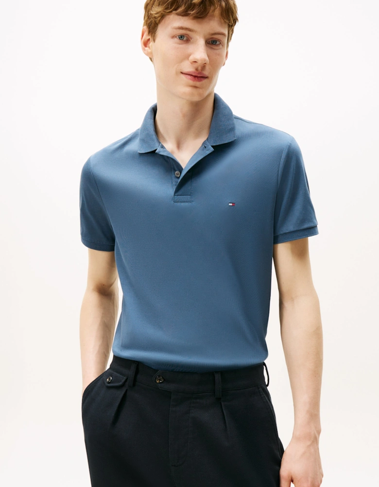 Liquid Cotton Regular Fit Mens Polo - Aegean Sea