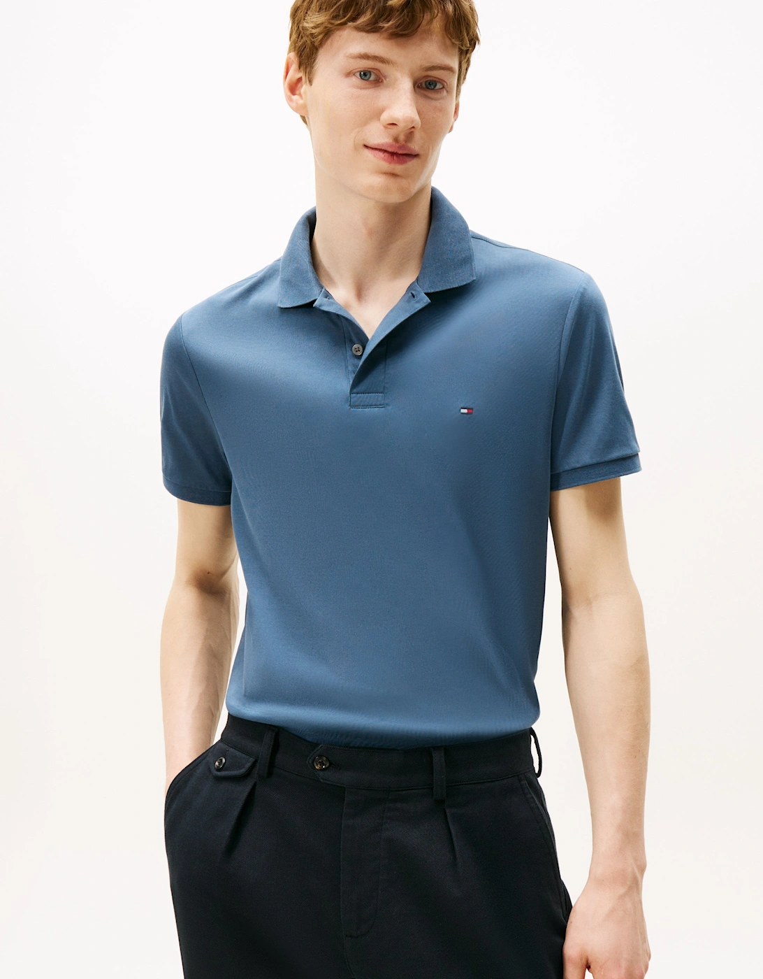 Liquid Cotton Regular Fit Mens Polo - Aegean Sea, 2 of 1
