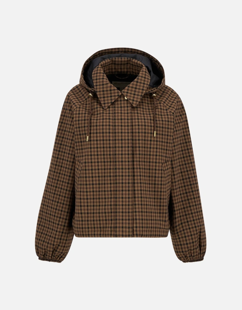 Audrey Womens Showerproof Jacket - Vicuna Gingham Check
