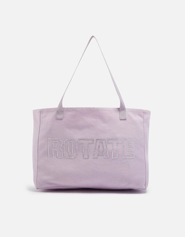 Rotate Logo-Embossed Canvas Tote Bag