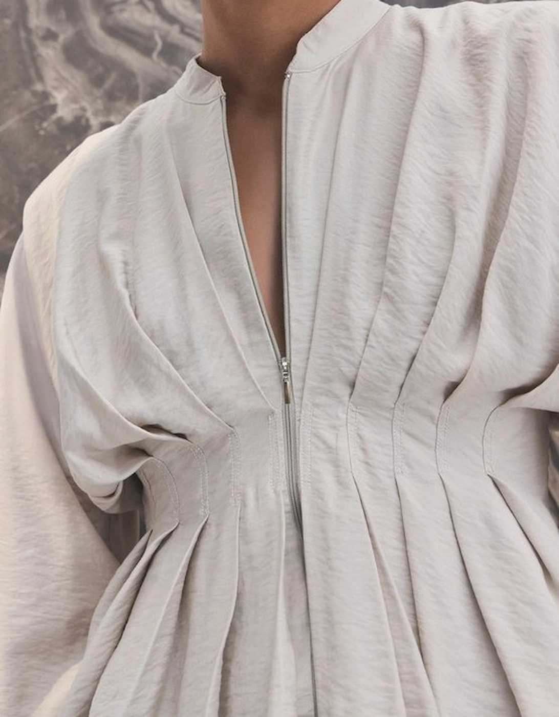 Pleated Detail Woven Jacket, 2 of 1