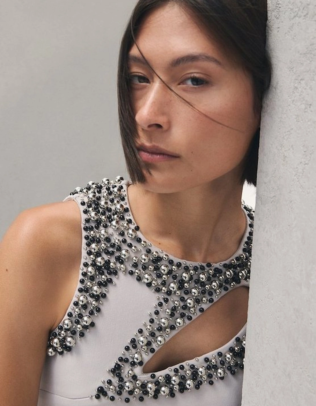 Embellished Figure Form Bandage Knit Top, 2 of 1