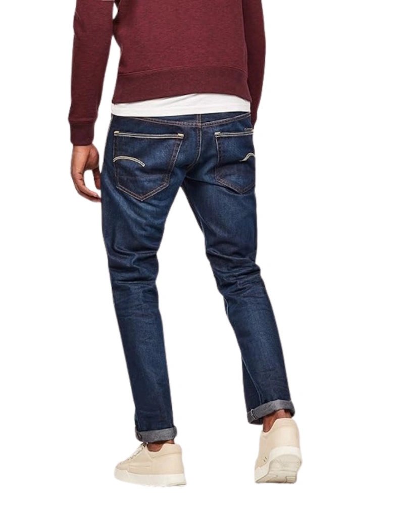 Dark Blue 3301 Loose Swash Denim Jeans