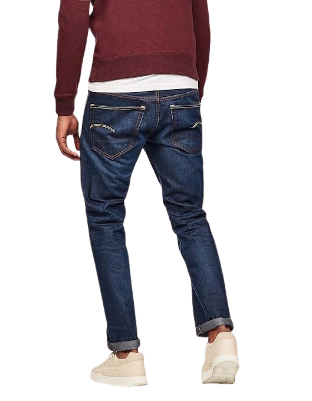 Dark Blue 3301 Loose Swash Denim Jeans